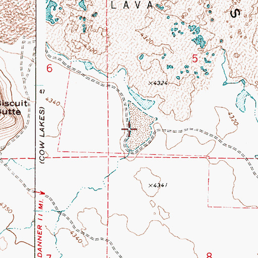 Topographic Map of Lower Batch Lake, OR