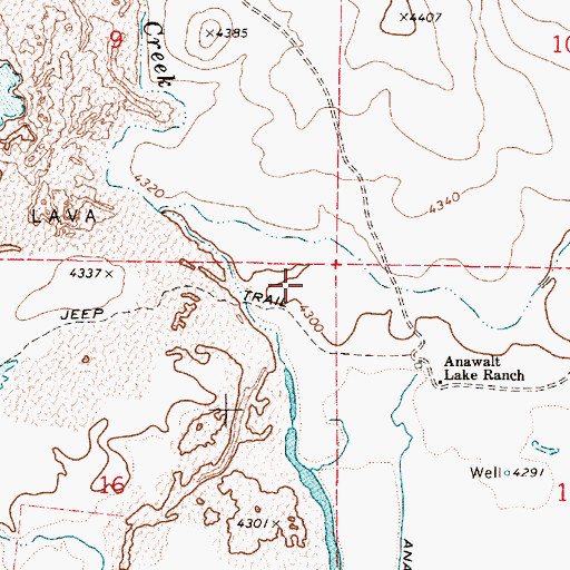 Topographic Map of Azcuenaga Meadows, OR
