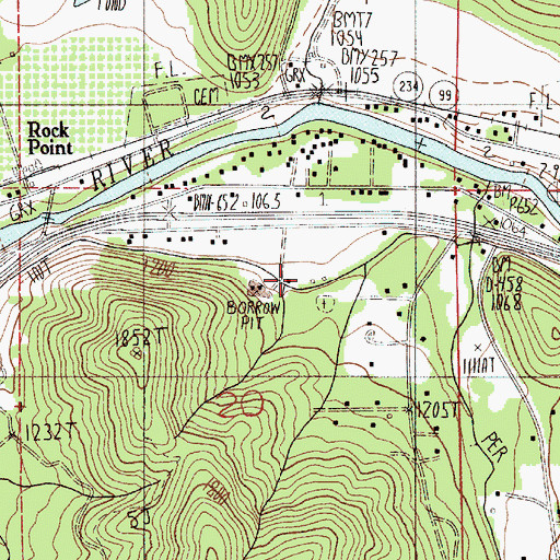 Topographic Map of Hays-Gall Cemetery, OR