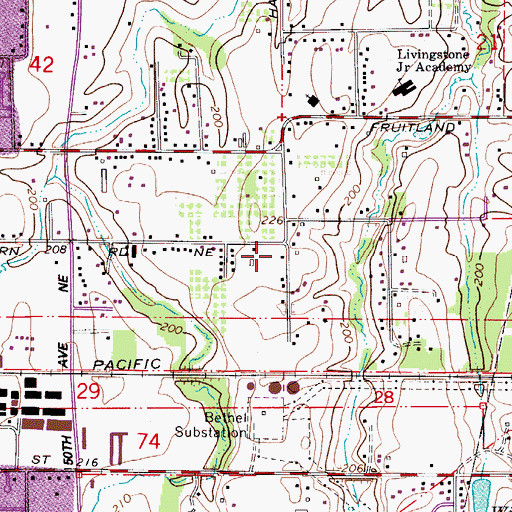 Topographic Map of Lachmund (historical), OR