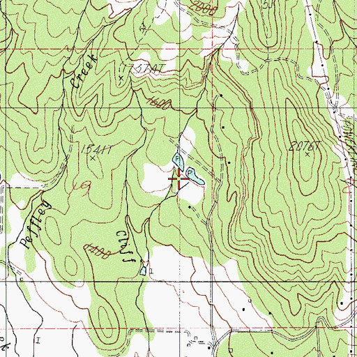 Topographic Map of Secluded Lake Reservoir, OR