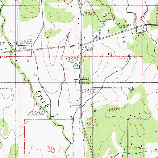 Topographic Map of Antioch Cemetery, OR