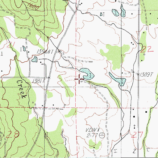 Topographic Map of Bingham Reservoir, OR