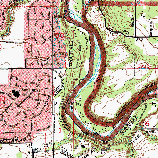 Topographic Map of Keanes Creek, OR