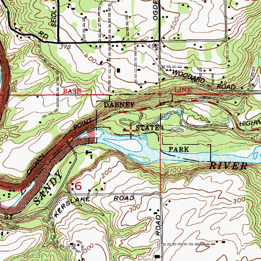 Topographic Map of Bonnie Brook, OR
