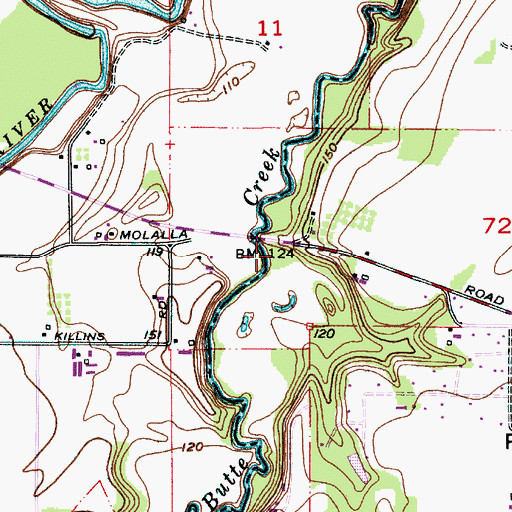 Topographic Map of Handy (historical), OR