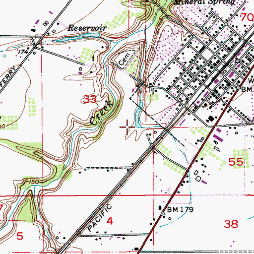 Topographic Map of Bronec Reservoir, OR