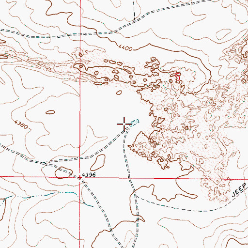 Topographic Map of Alkali Reservoir, OR