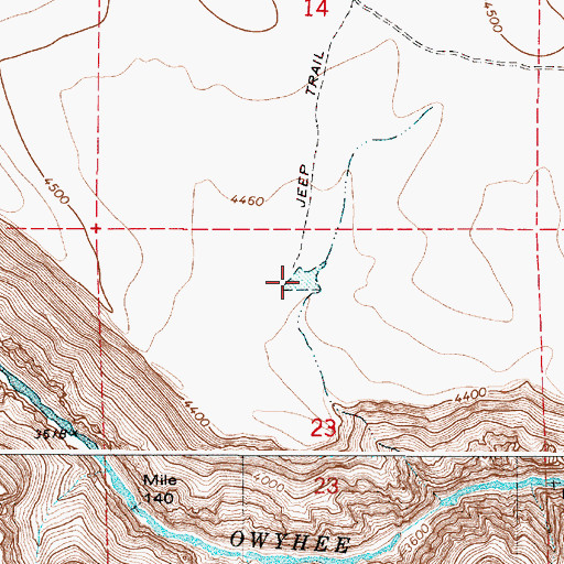 Topographic Map of Dead Horse Reservoir, OR