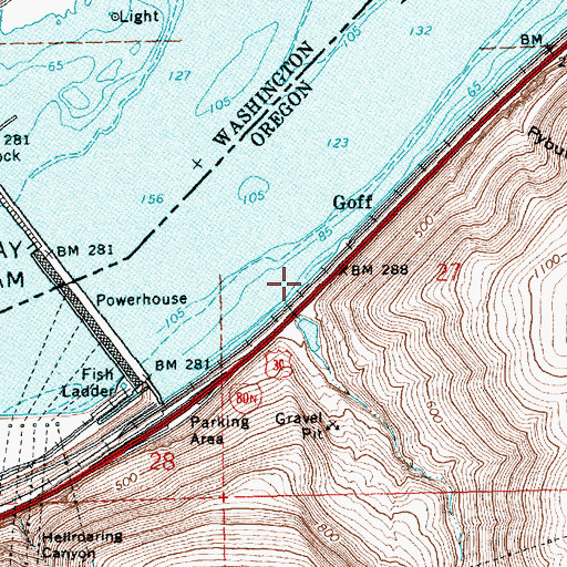 Topographic Map of Day (historical), OR