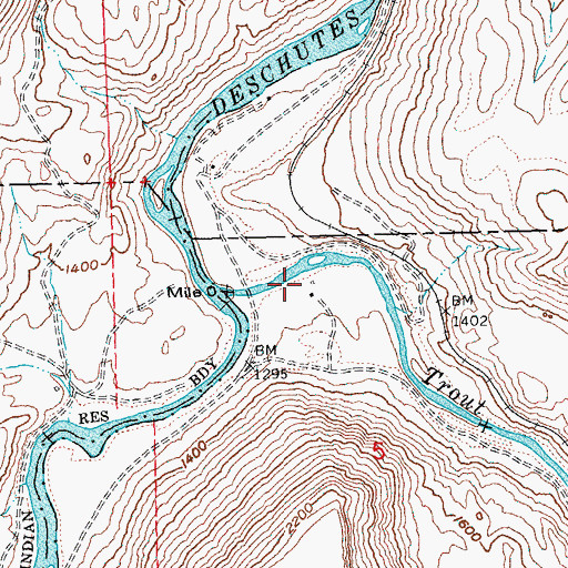 Topographic Map of Coleman (historical), OR