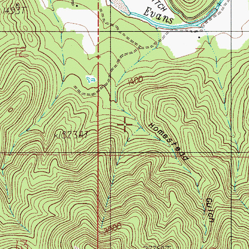 Topographic Map of Albright Gulch, OR