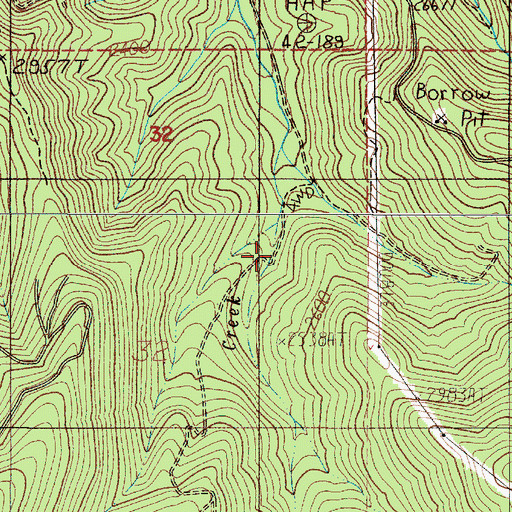 Topographic Map of Spring Canyon, OR