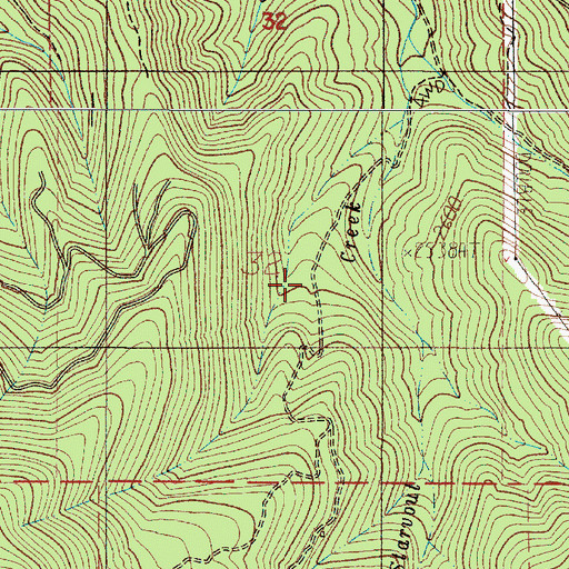 Topographic Map of Hobbsford (historical), OR