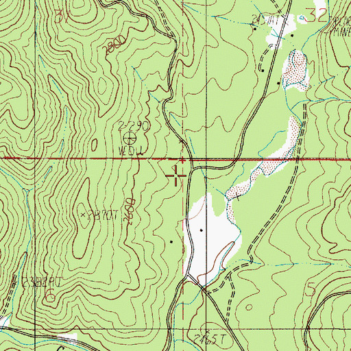 Topographic Map of Pease Spring, OR