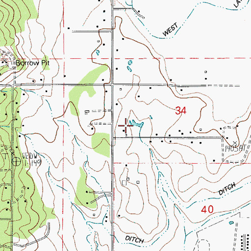 Topographic Map of Barton Reservoir, OR