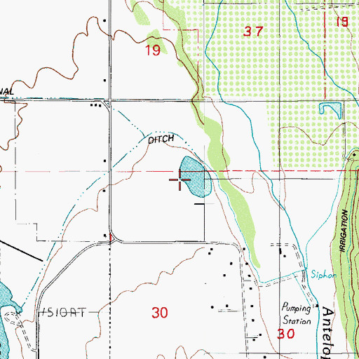 Topographic Map of Harper Reservoir, OR
