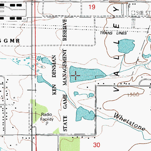 Topographic Map of Whetstone Pond, OR