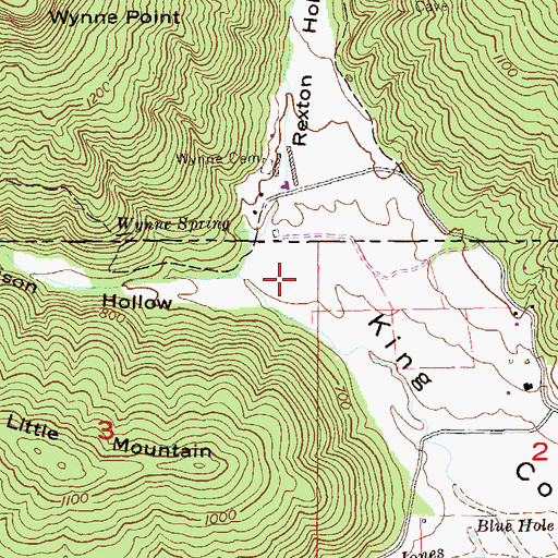 Topographic Map of Allison Hollow, AL