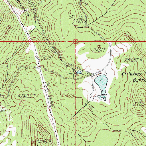 Topographic Map of Coulter Reservoir Number One, OR