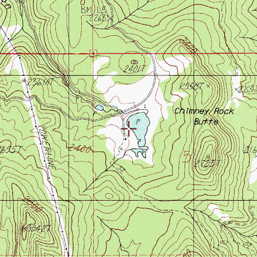 Topographic Map of Simpson Reservoir, OR