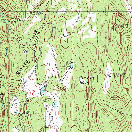 Topographic Map of Kirkham Reservoir, OR
