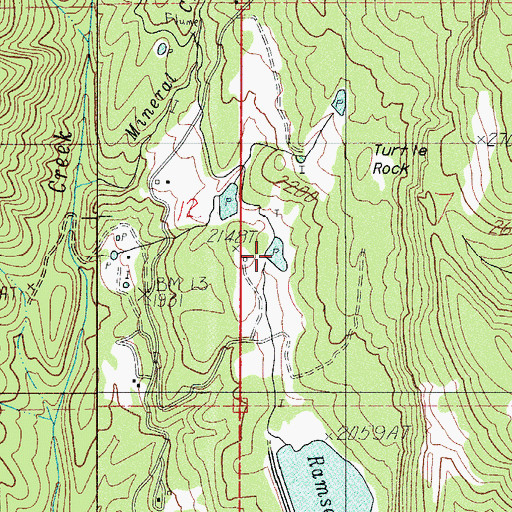 Topographic Map of Gribble Reservoir, OR