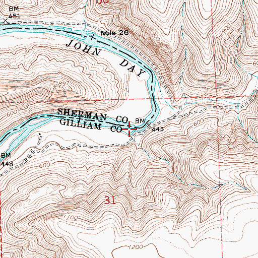 Topographic Map of Croy (historical), OR