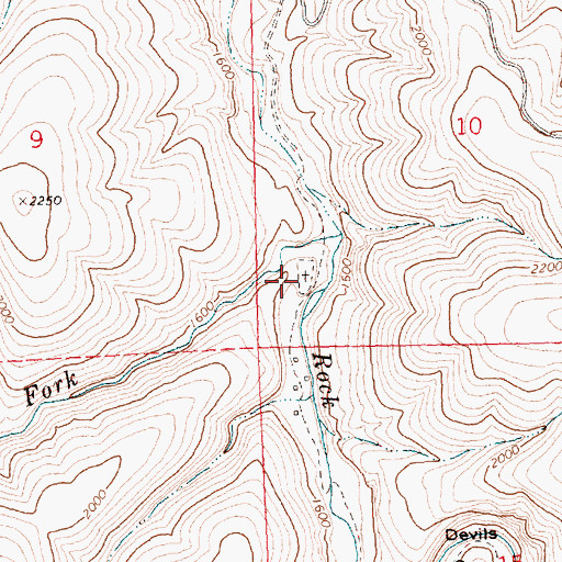 Topographic Map of Brown Cemetery, OR