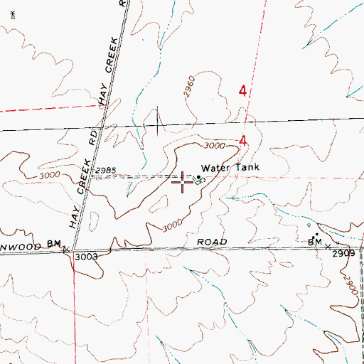 Topographic Map of Condon Reservoir, OR