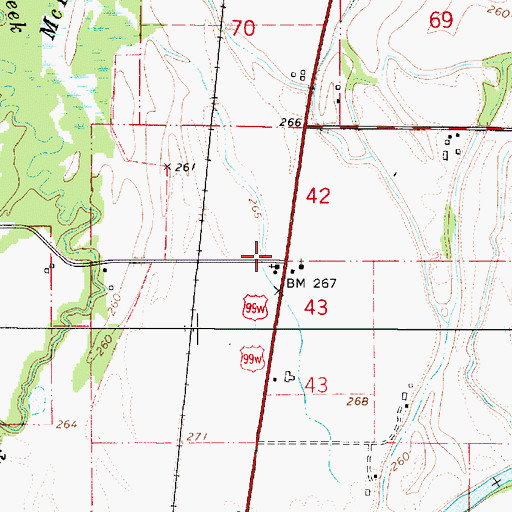 Topographic Map of Barclay (historical), OR