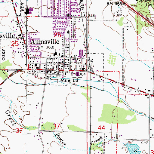 Topographic Map of Highberger Ditch, OR