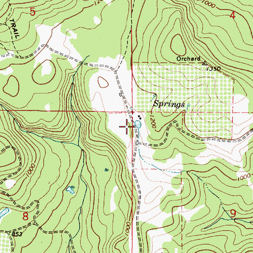 Topographic Map of Jahn Reservoir, OR