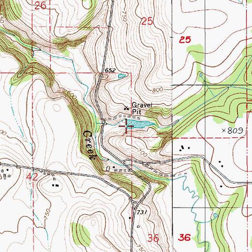 Topographic Map of Quigley Reservoir, OR