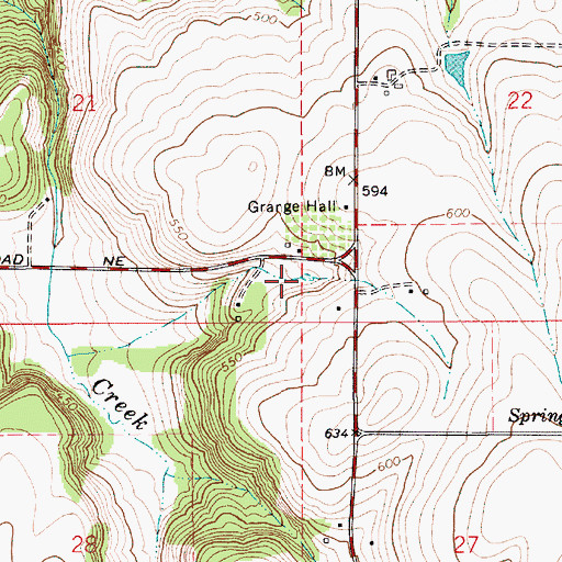 Topographic Map of Grier Reservoir, OR