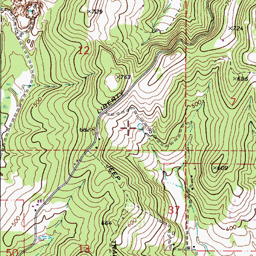 Topographic Map of Eliander Reservoir, OR