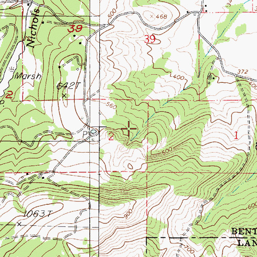 Topographic Map of Hewitt Spring, OR