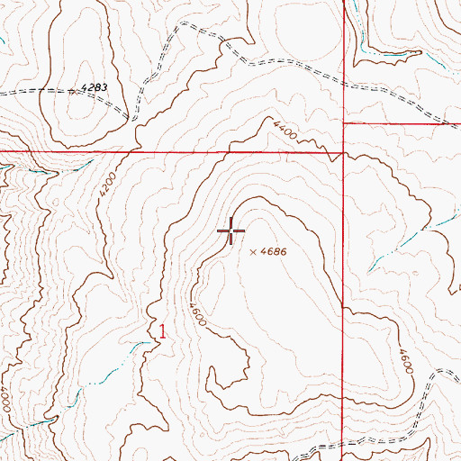 Topographic Map of Sheep Heads Mountain, OR