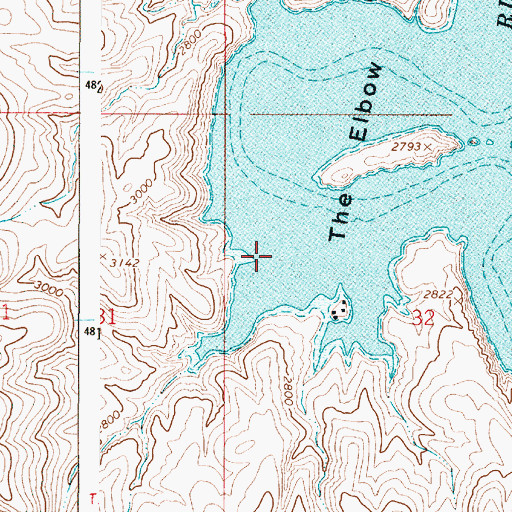 Topographic Map of Burnt Elbow, OR