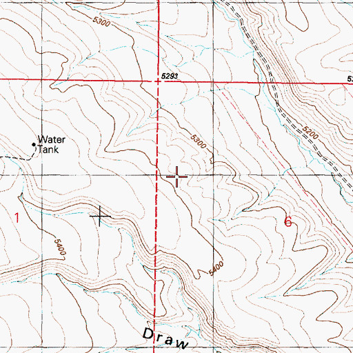 Topographic Map of Hot Creek, OR