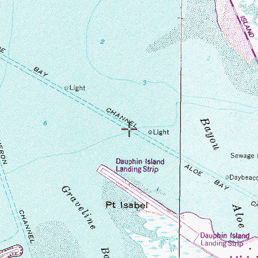 Topographic Map of Aloe Bay Channel, AL