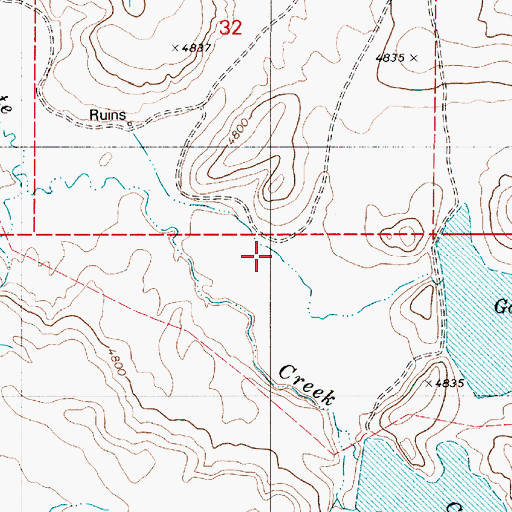 Topographic Map of Arritola Ditch, OR