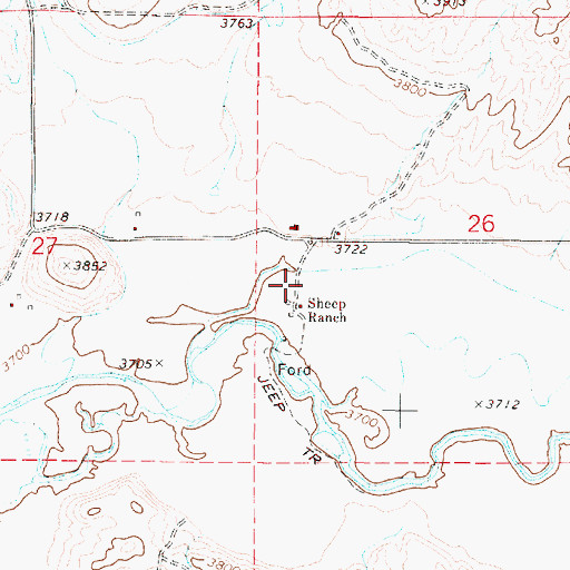 Topographic Map of Arock Cemetery, OR
