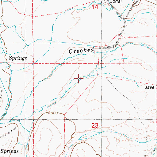 Topographic Map of Kanehinke Ditch, OR