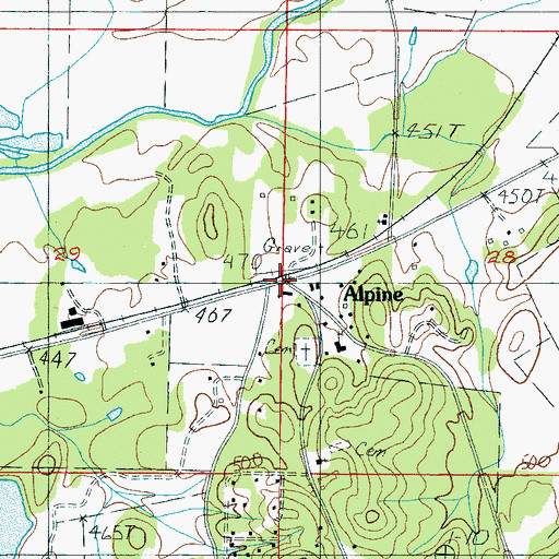 Topographic Map of Alpine, AL