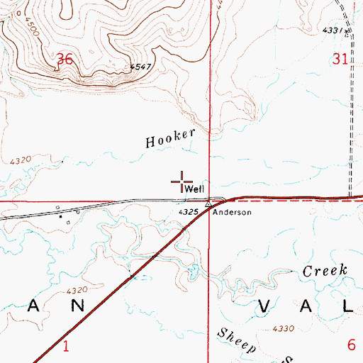 Topographic Map of Urlezaga Ditch, OR