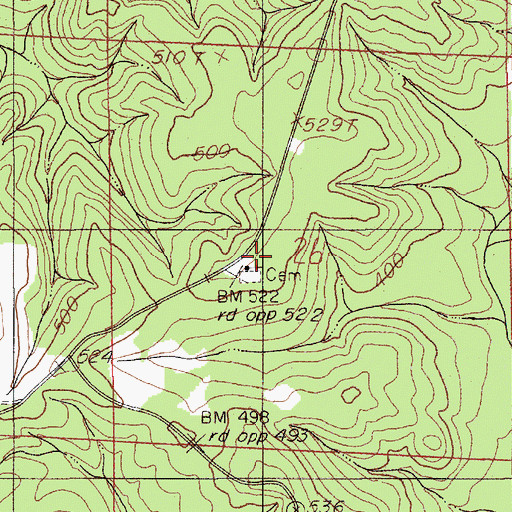 Topographic Map of Alpine Church, AL