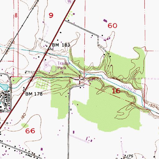 Topographic Map of Fitzpatrick Creek, OR