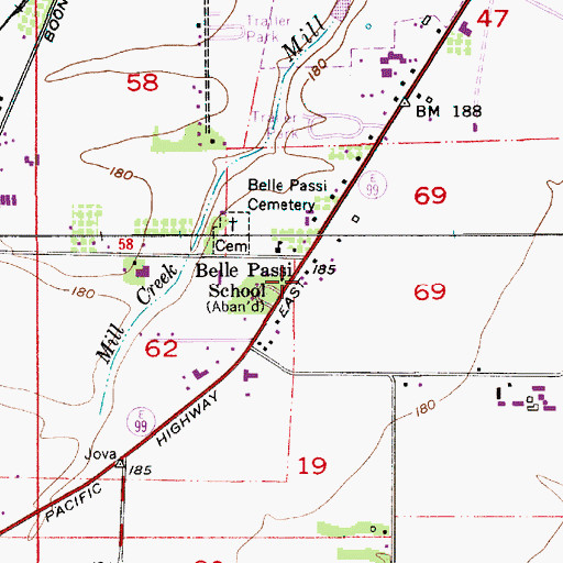 Topographic Map of Belle Passi (historical), OR