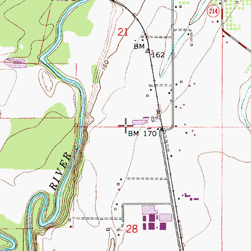 Topographic Map of Townsend (historical), OR